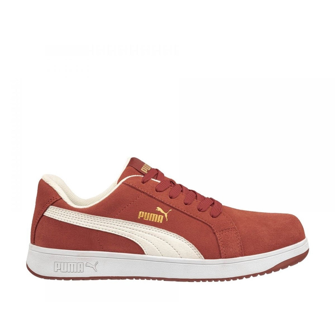 PUMA Safety Mens Iconic Low Composite Toe EH Work Shoes Red Suede - 640045 ONE SIZE RED Image 1