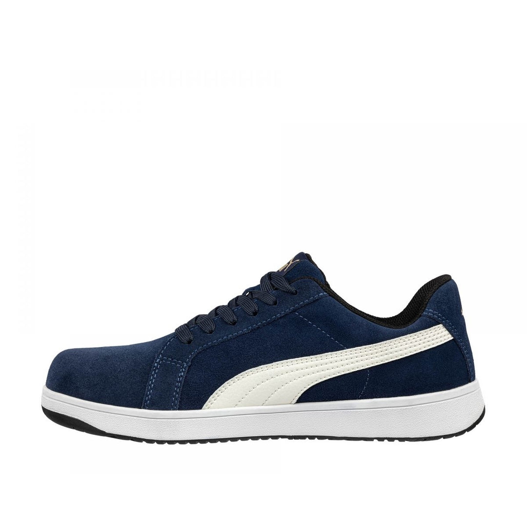 PUMA Safety Mens Iconic Low Composite Toe EH Work Shoes Navy Suede - 640025 ONE SIZE Navy Image 4