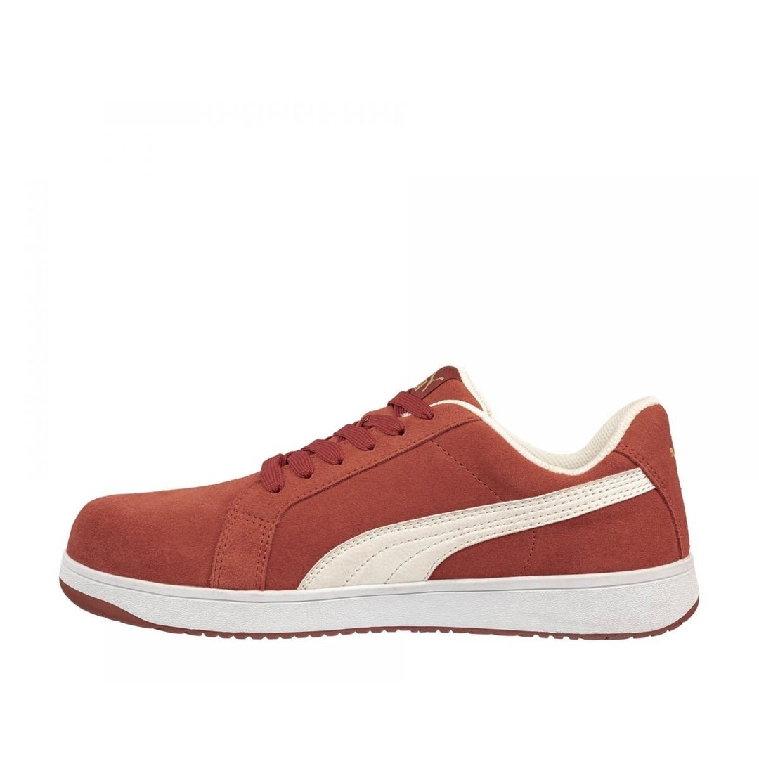 PUMA Safety Mens Iconic Low Composite Toe EH Work Shoes Red Suede - 640045 ONE SIZE RED Image 4