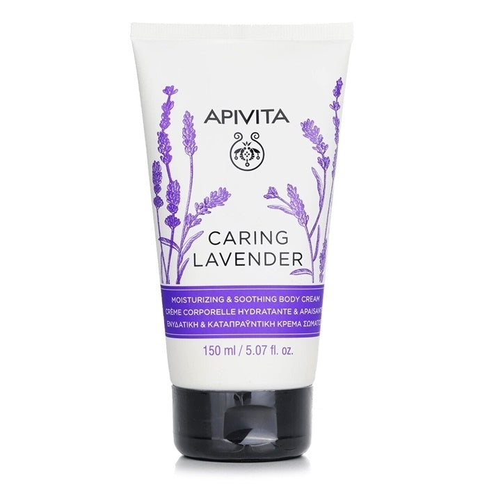 Apivita Caring Lavender Moisturizing and Soothing Body Cream - For Sensitive Skin 150ml/4.74oz Image 1