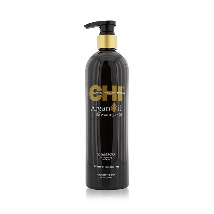 CHI Argan Oil Plus Moringa Oil Shampoo - Sulfate and Paraben Free 739ml/25oz Image 1