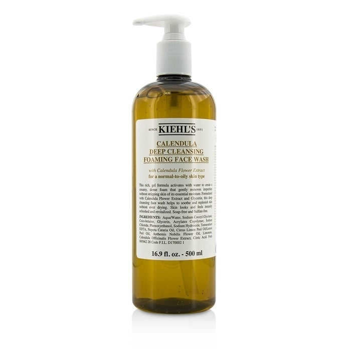 Kiehls Calendula Deep Cleansing Foaming Face Wash 500ml/16.9oz Image 1