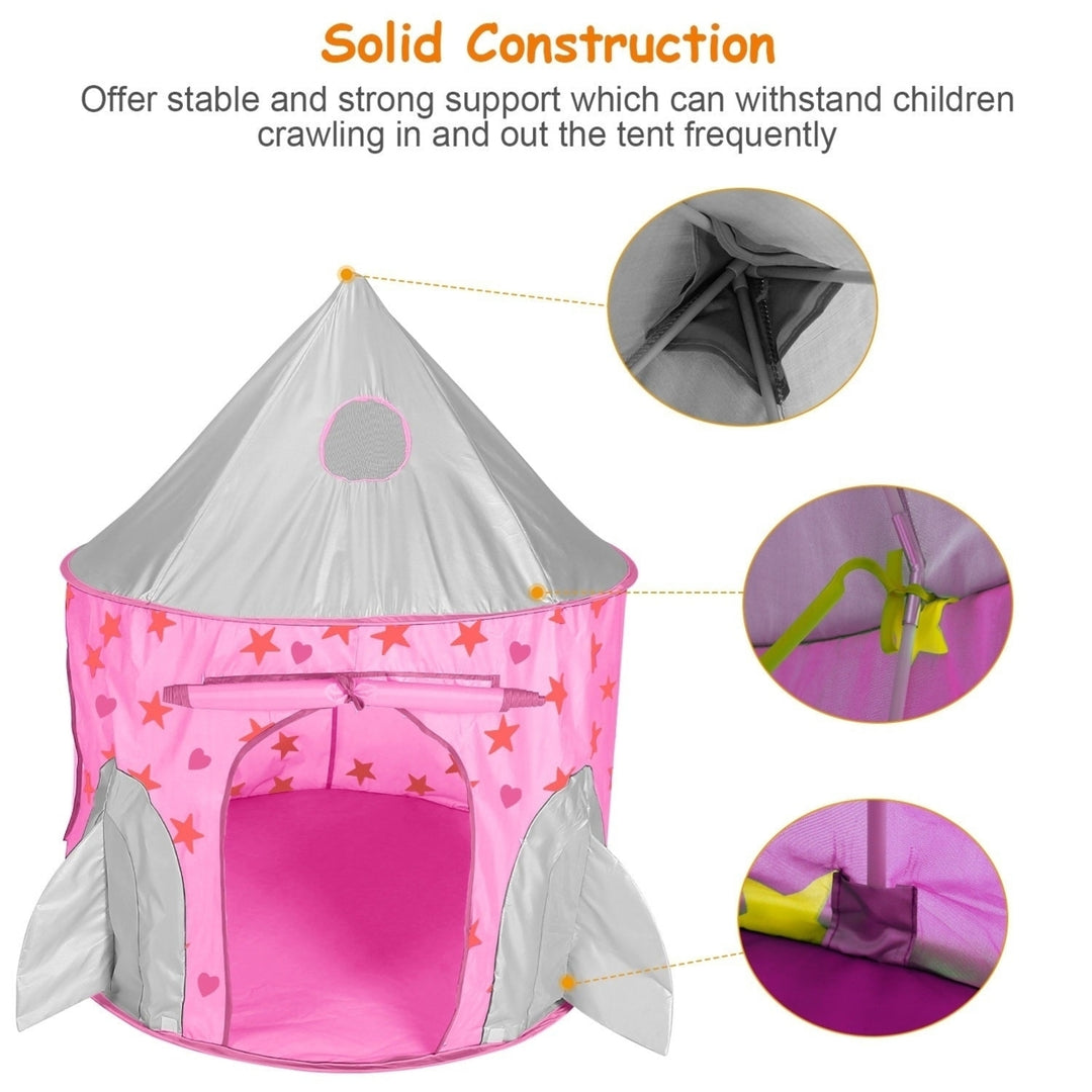 3 In 1 Child Crawl Tunnel Tent Kids Play Tent Ball Pit Set Foldable Children Play House Pop-up Kids Tent with Storage Image 7