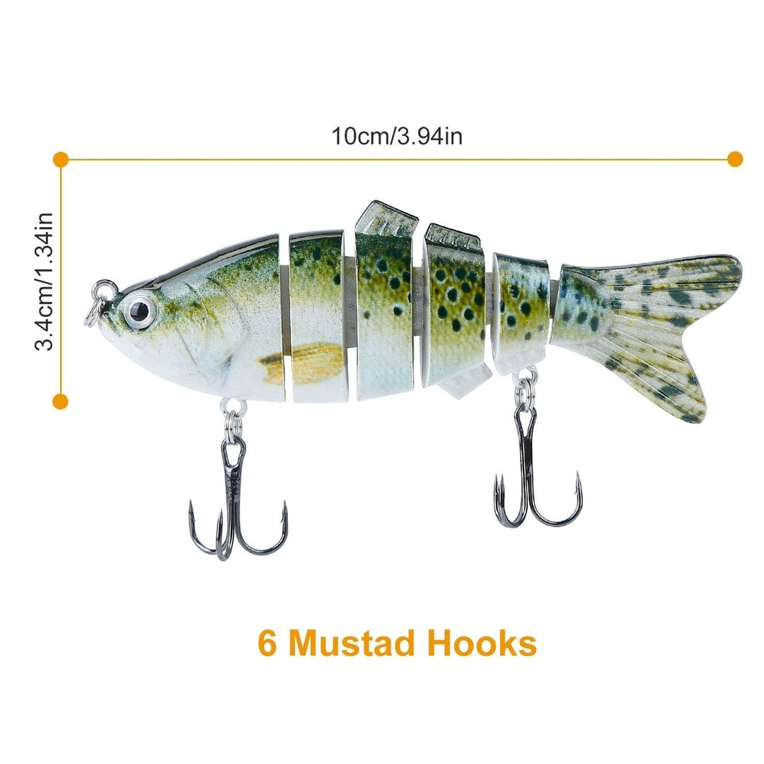 4Pcs 10cm 20g Bass Fishing Lure 6 Segment Multi Jointed Lifelike Fish Lures Sinking Wobbler Image 2