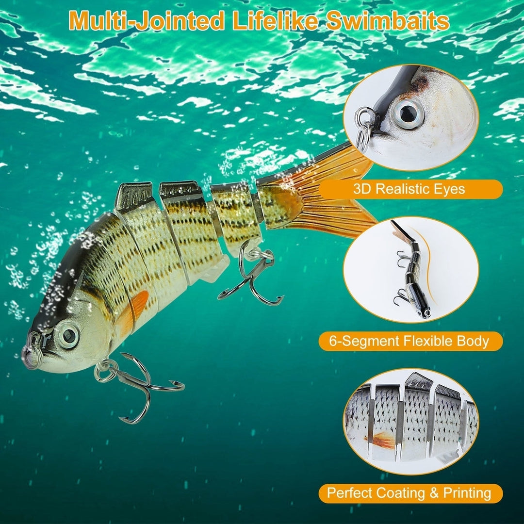 4Pcs 10cm 20g Bass Fishing Lure 6 Segment Multi Jointed Lifelike Fish Lures Sinking Wobbler Image 3