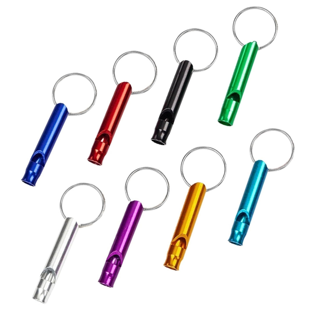 35Pcs Emergency Whistles Extra Loud Aluminum Alloy Whistle with Key Chain Circle for Camping Hiking Hunting Outdoor Image 1