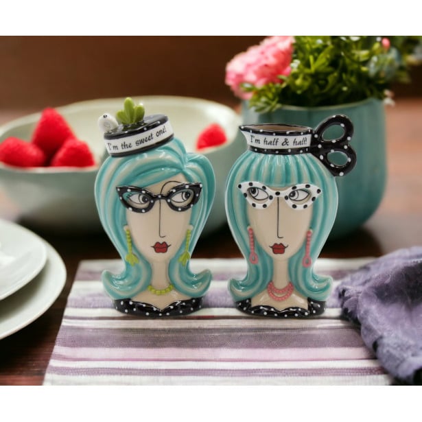 Ceramic Besties Sugar and Creamer Set with Spoon  Friend Image 1