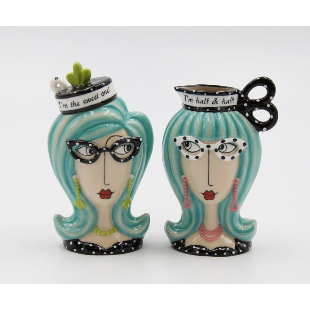 Ceramic Besties Sugar and Creamer Set with Spoon  Friend Image 2