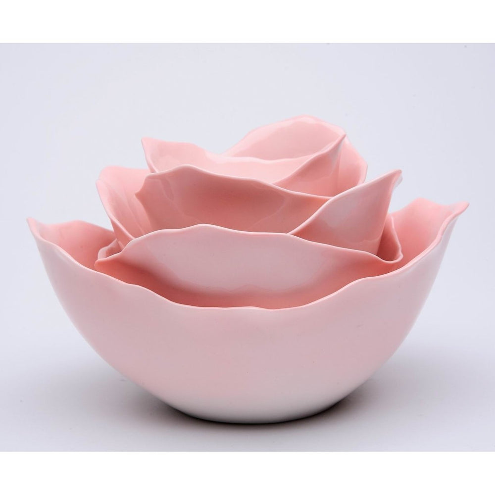 Ceramic Pink Rose Bowl-Set Of 5 Home D cor  Kitchen D cor Valentine s Day D cor Romantic Wedding D cor Image 2