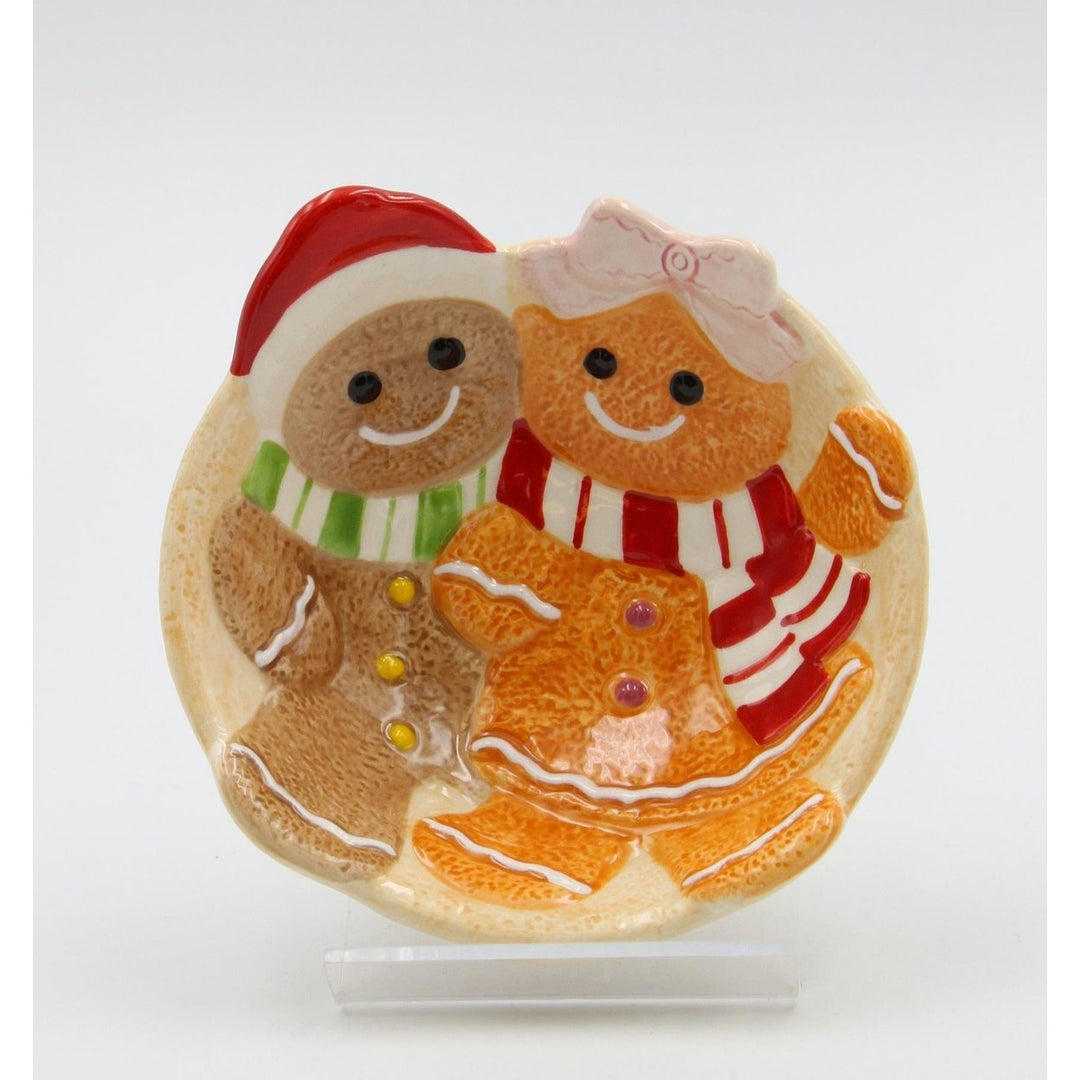 Ceramic Gingerbread Man Candy Bowl Set of 2 Image 4