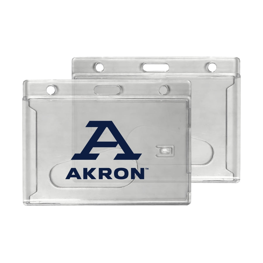 Akron Zips Officially Licensed Clear View ID Holder - Collegiate Badge Protection Image 1