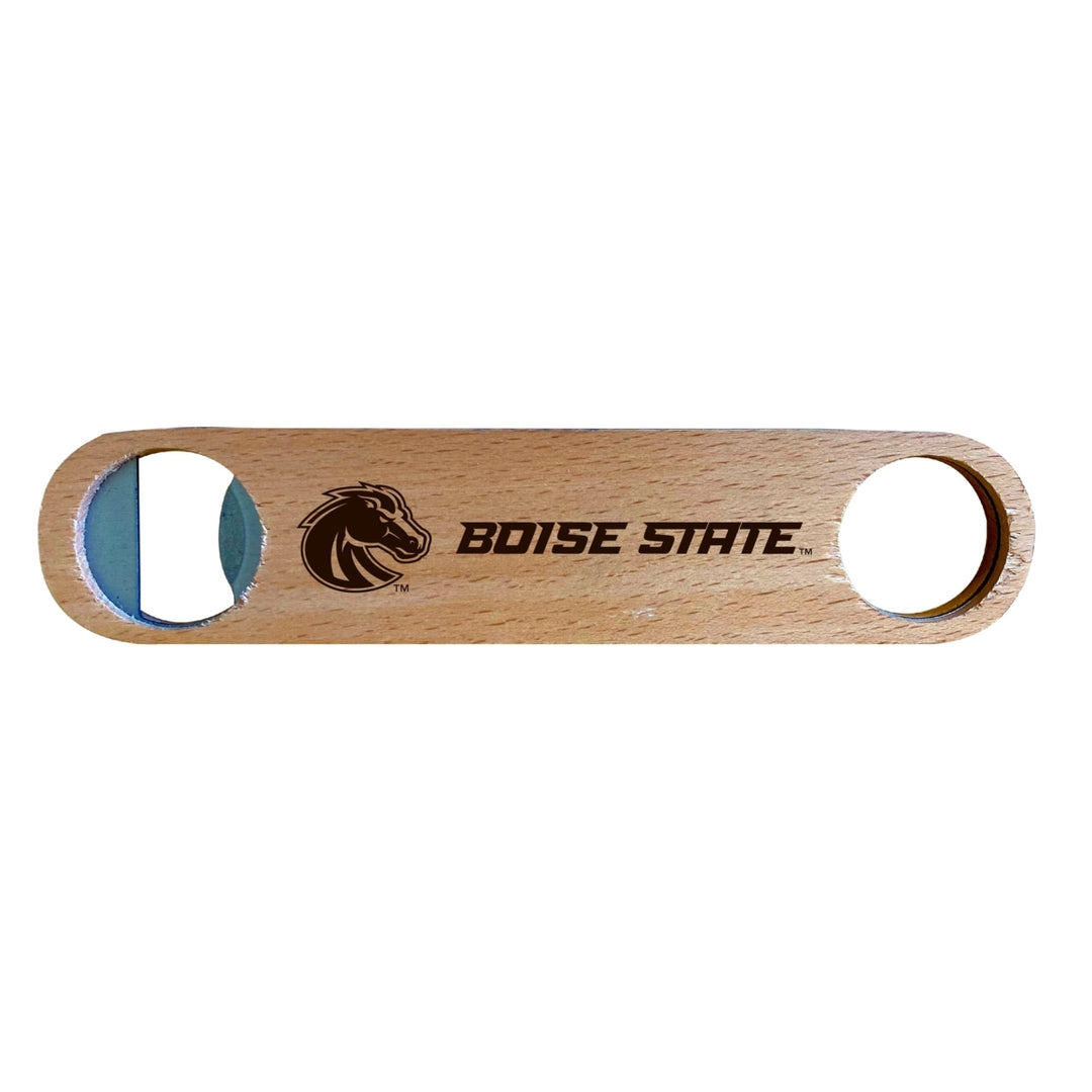 Boise State Broncos NCAA Elegant Laser-Etched Wooden Bottle Opener - Collegiate Bar Accessory Image 1