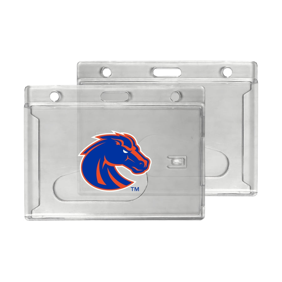 Boise State Broncos Officially Licensed Clear View ID Holder - Collegiate Badge Protection Image 1