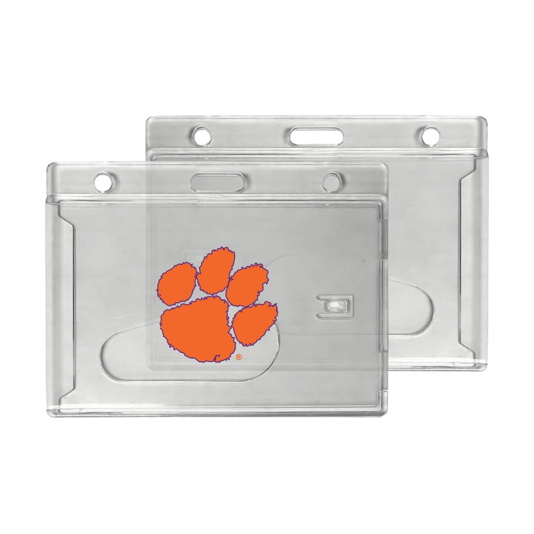 Clemson Tigers Officially Licensed Clear View ID Holder - Collegiate Badge Protection Image 1