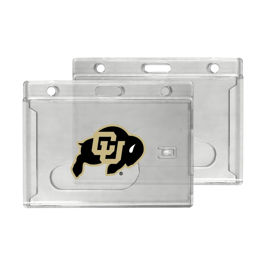 Colorado Buffaloes Officially Licensed Clear View ID Holder - Collegiate Badge Protection Image 1