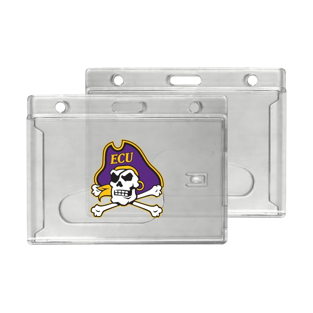 East Carolina Pirates Officially Licensed Clear View ID Holder - Collegiate Badge Protection Image 1