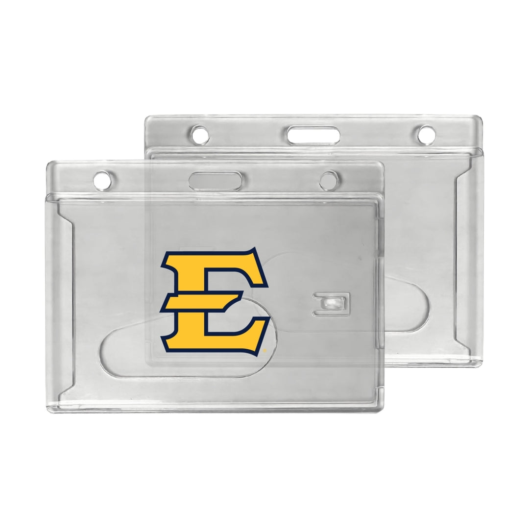 East Tennessee State University Officially Licensed Clear View ID Holder - Collegiate Badge Protection Image 1