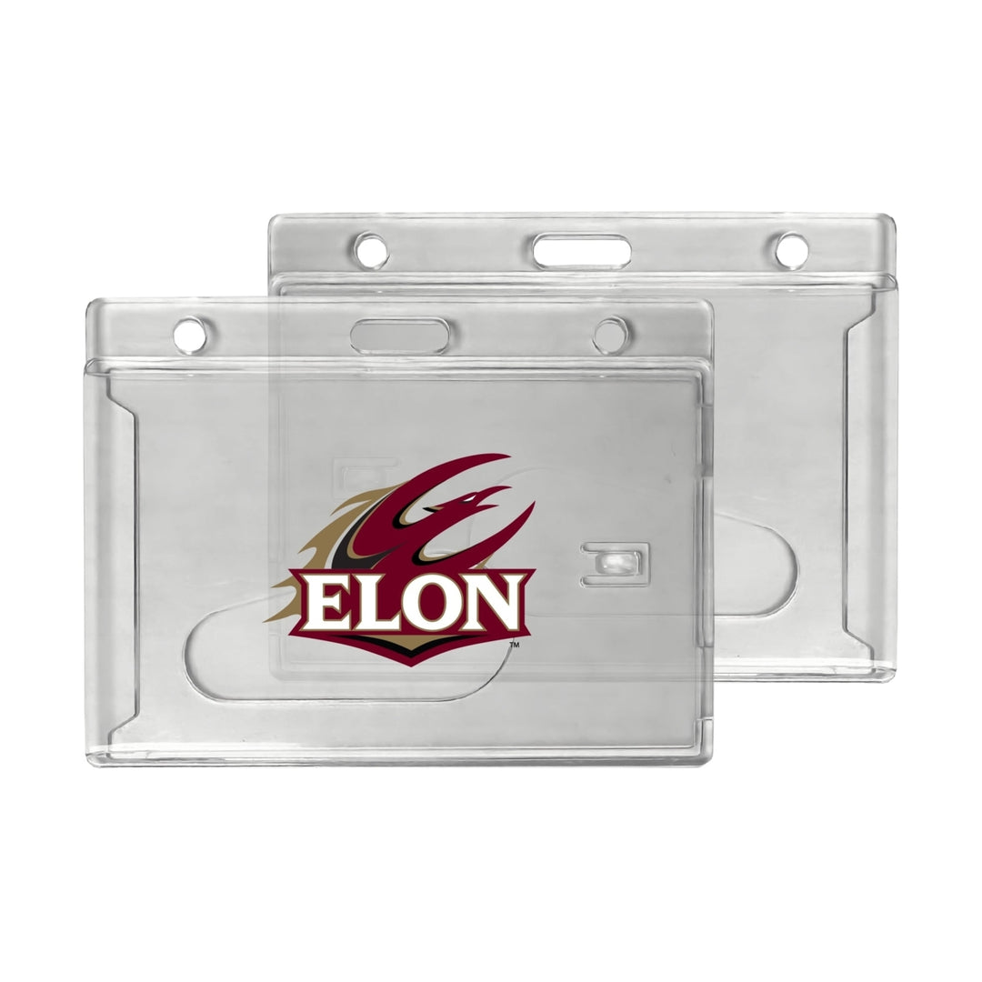 Elon University Officially Licensed Clear View ID Holder - Collegiate Badge Protection Image 1