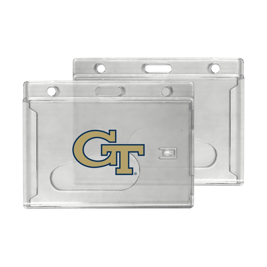 Georgia Tech Yellow Jackets Officially Licensed Clear View ID Holder - Collegiate Badge Protection Image 1