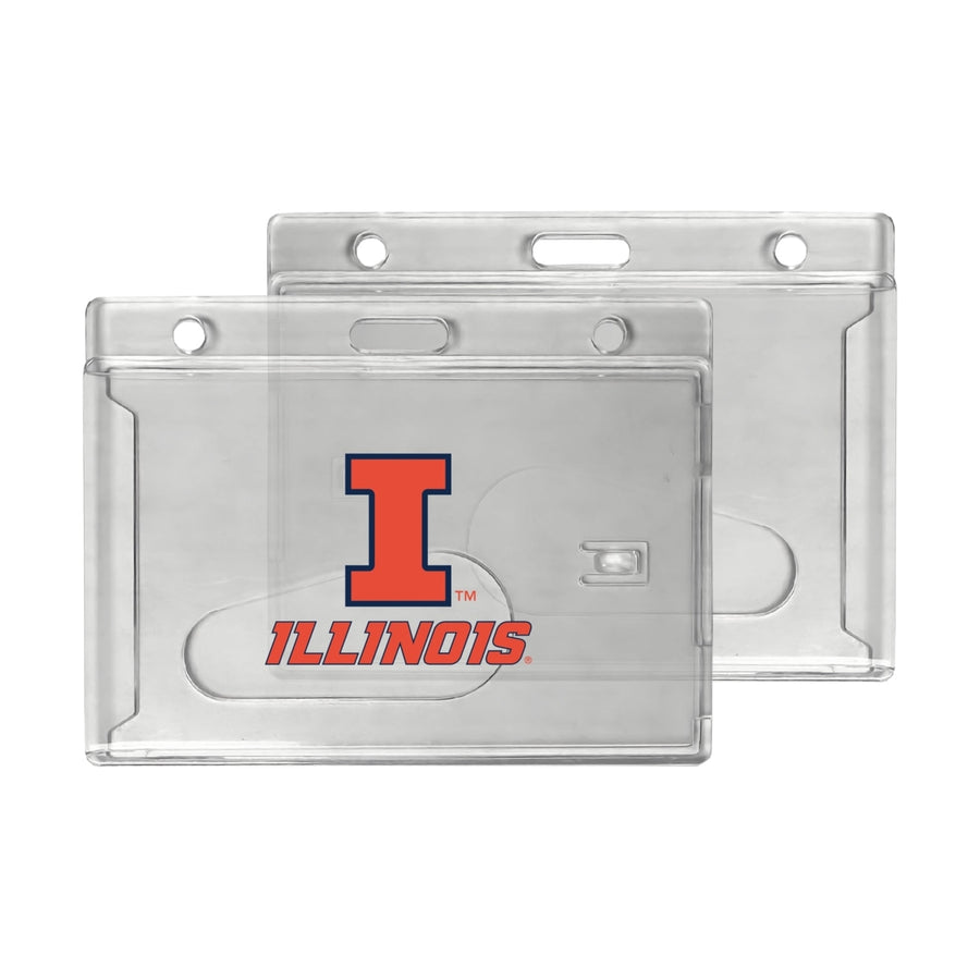 Illinois Fighting Illini Officially Licensed Clear View ID Holder - Collegiate Badge Protection Image 1