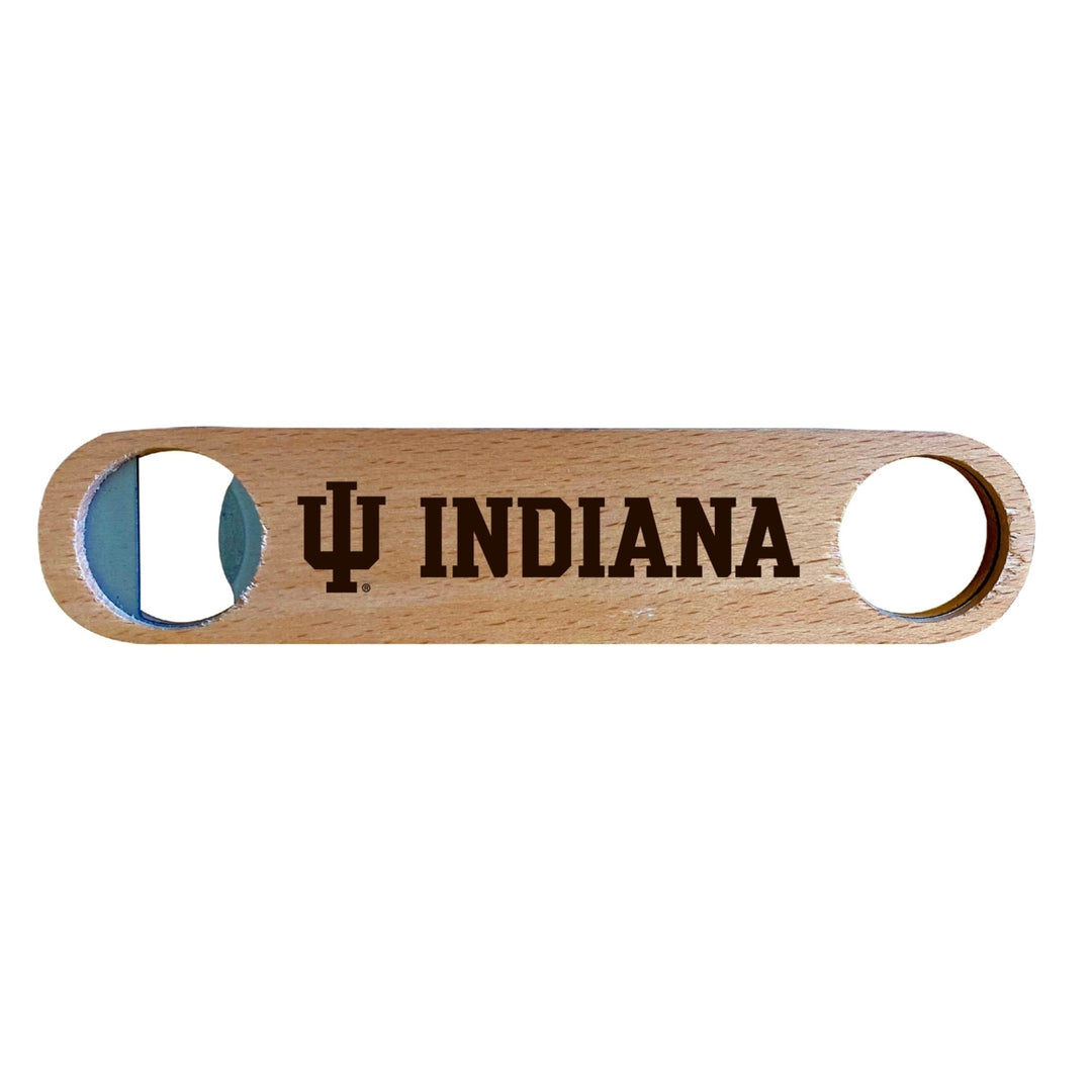 Indiana Hoosiers NCAA Elegant Laser-Etched Wooden Bottle Opener - Collegiate Bar Accessory Image 1