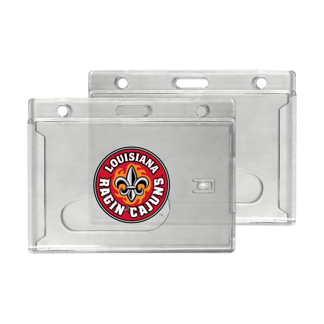 Louisiana at Lafayette Officially Licensed Clear View ID Holder - Collegiate Badge Protection Image 1