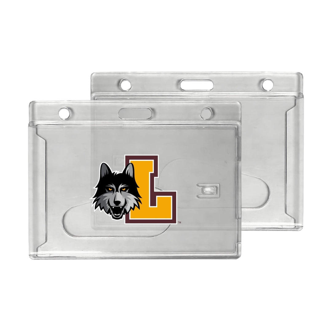 Loyola University Ramblers Officially Licensed Clear View ID Holder - Collegiate Badge Protection Image 1