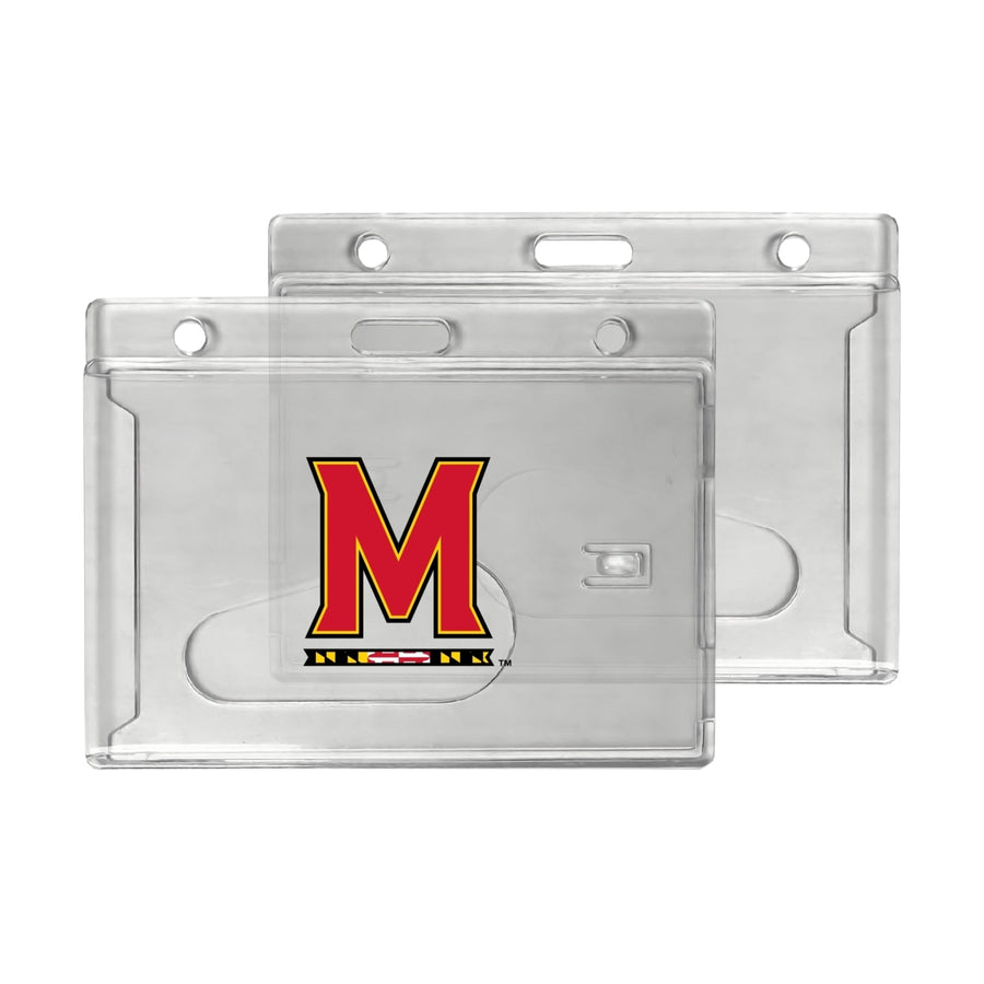 Maryland Terrapins Officially Licensed Clear View ID Holder - Collegiate Badge Protection Image 1