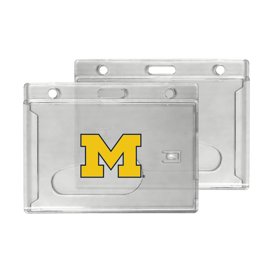 Michigan Wolverines Officially Licensed Clear View ID Holder - Collegiate Badge Protection Image 1