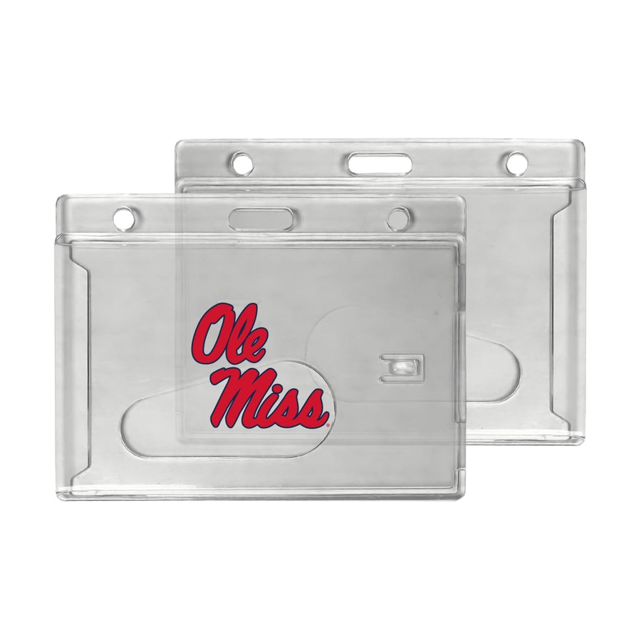 Mississippi Rebels "Ole Miss" Officially Licensed Clear View ID Holder - Collegiate Badge Protection Image 1