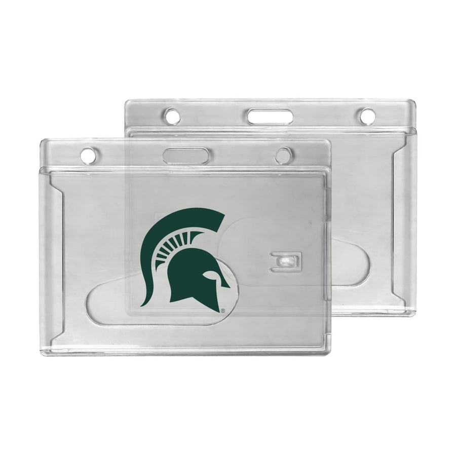 Michigan State Spartans Officially Licensed Clear View ID Holder - Collegiate Badge Protection Image 1