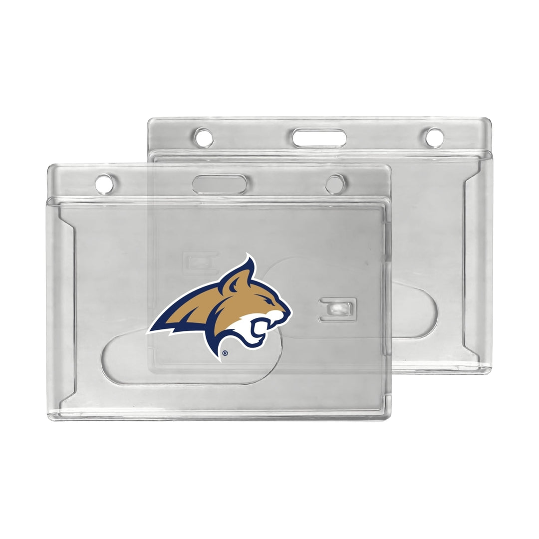 Montana State Bobcats Officially Licensed Clear View ID Holder - Collegiate Badge Protection Image 1