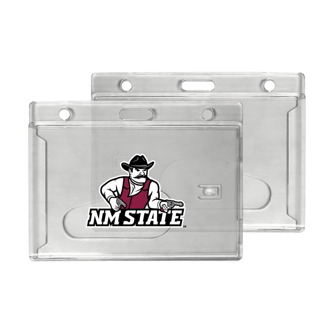 Mexico State University Aggies Officially Licensed Clear View ID Holder - Collegiate Badge Protection Image 1