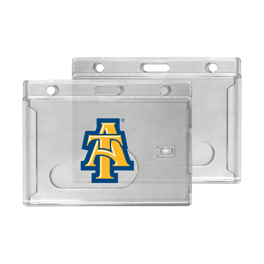 North Carolina AandT State Aggies Officially Licensed Clear View ID Holder - Collegiate Badge Protection Image 1