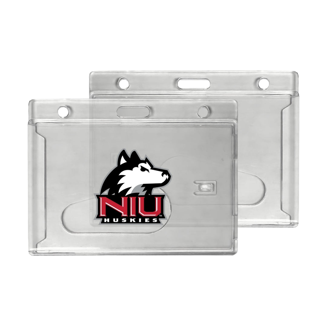 Northern Illinois Huskies Officially Licensed Clear View ID Holder - Collegiate Badge Protection Image 1