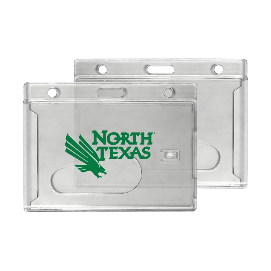 North Texas Officially Licensed Clear View ID Holder - Collegiate Badge Protection Image 1