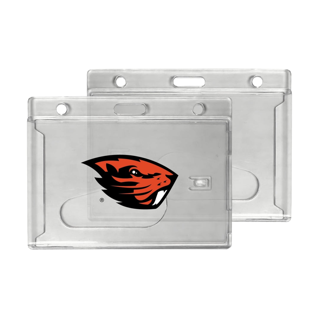 Oregon State Beavers Officially Licensed Clear View ID Holder - Collegiate Badge Protection Image 1