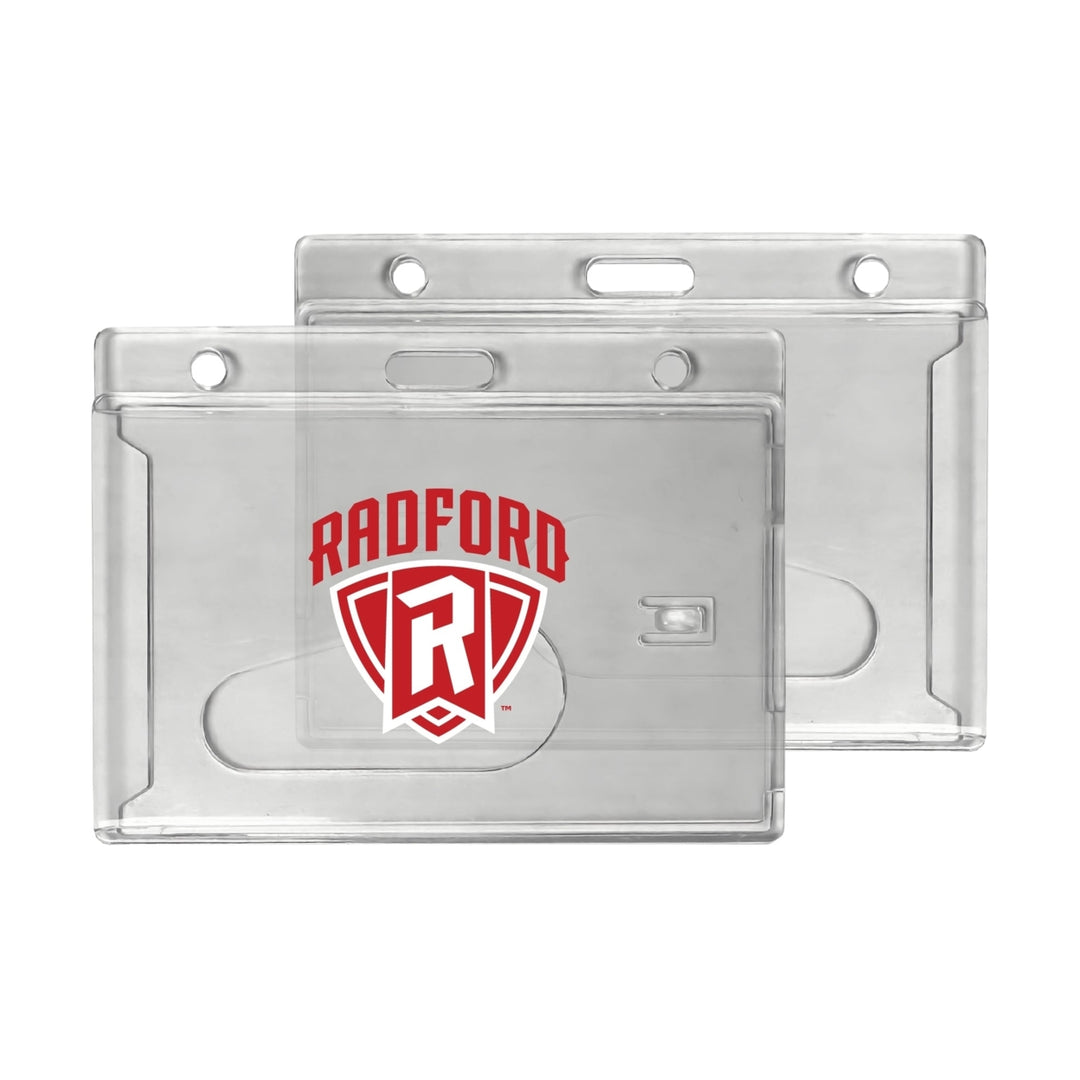 Radford University Highlanders Officially Licensed Clear View ID Holder - Collegiate Badge Protection Image 1