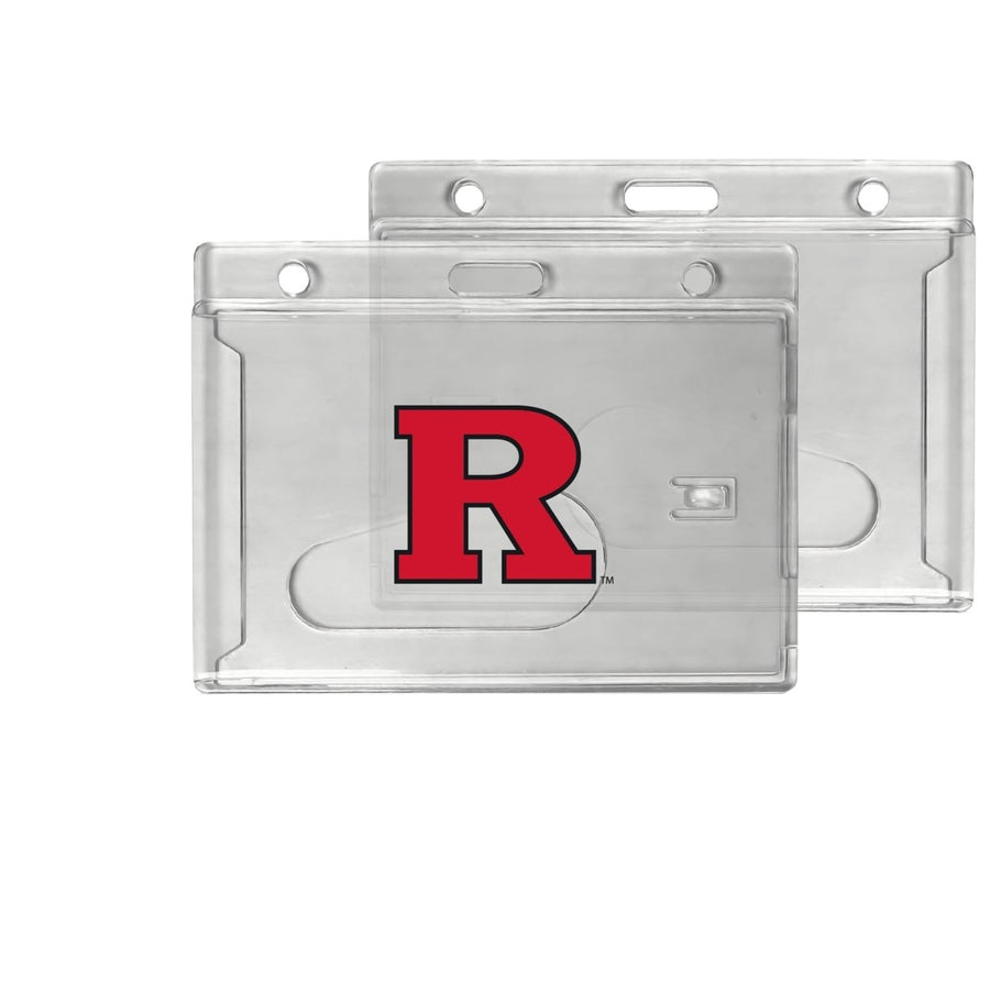 Rutgers Scarlet Knights Officially Licensed Clear View ID Holder - Collegiate Badge Protection Image 1