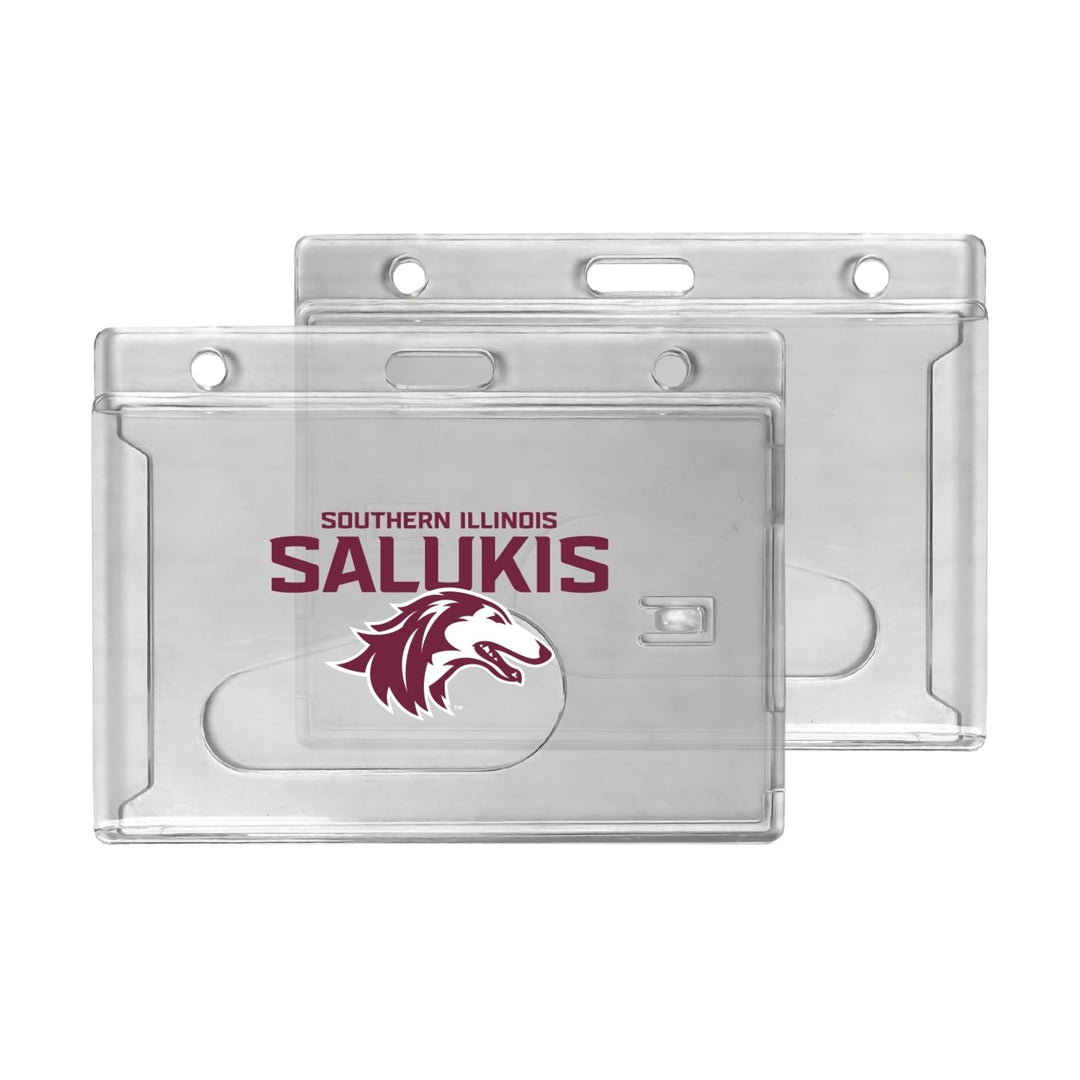 Southern Illinois Salukis Officially Licensed Clear View ID Holder - Collegiate Badge Protection Image 1