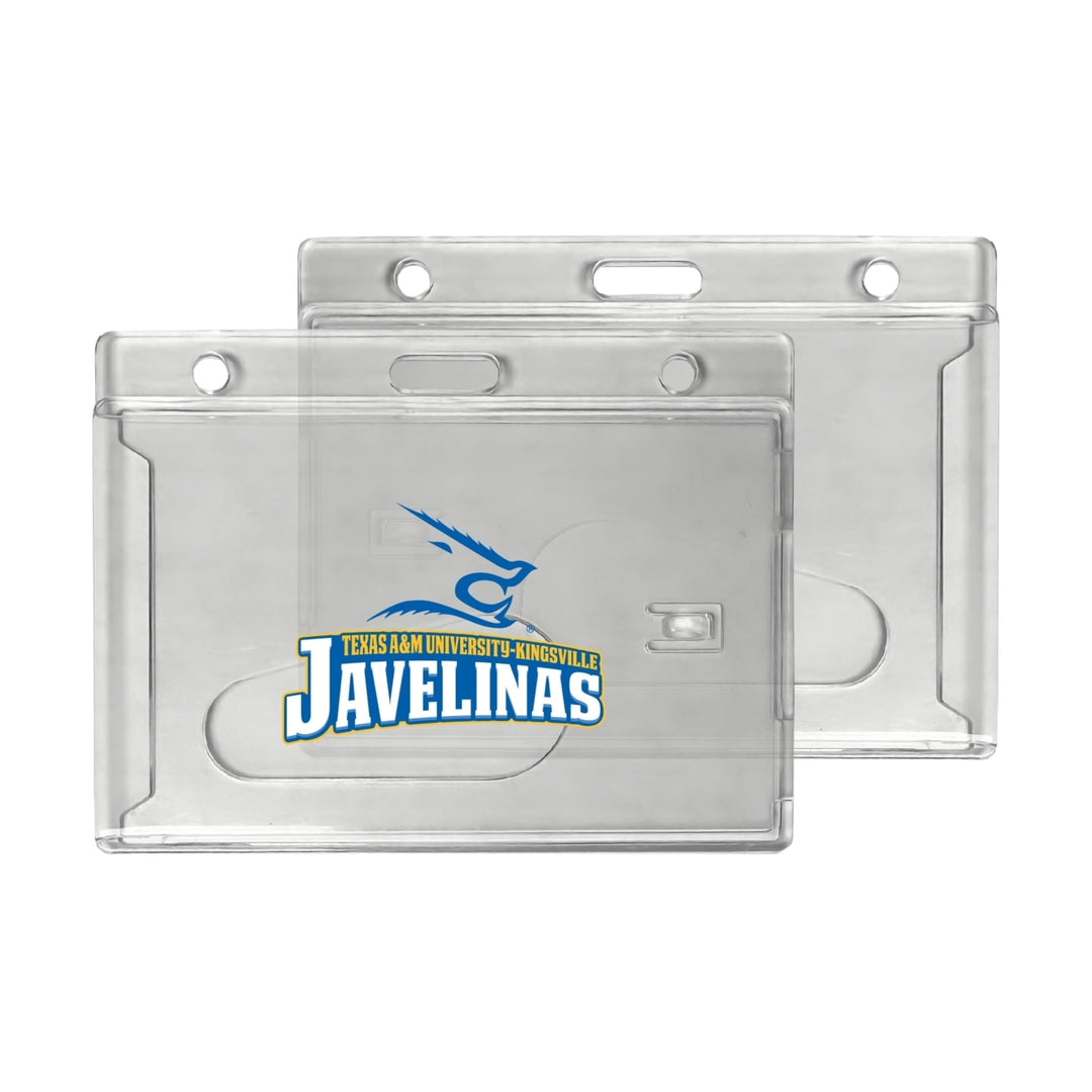 Texas AandM Kingsville Javelinas Officially Licensed Clear View ID Holder - Collegiate Badge Protection Image 1