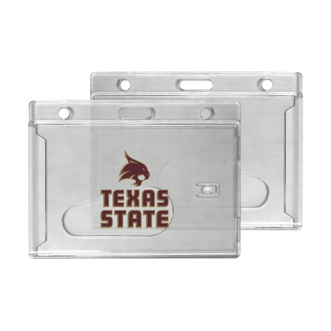 Texas State Bobcats Officially Licensed Clear View ID Holder - Collegiate Badge Protection Image 1