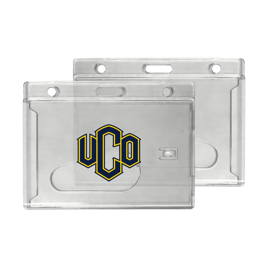 University of Central Oklahoma Bronchos Officially Licensed Clear View ID Holder - Collegiate Badge Protection Image 1