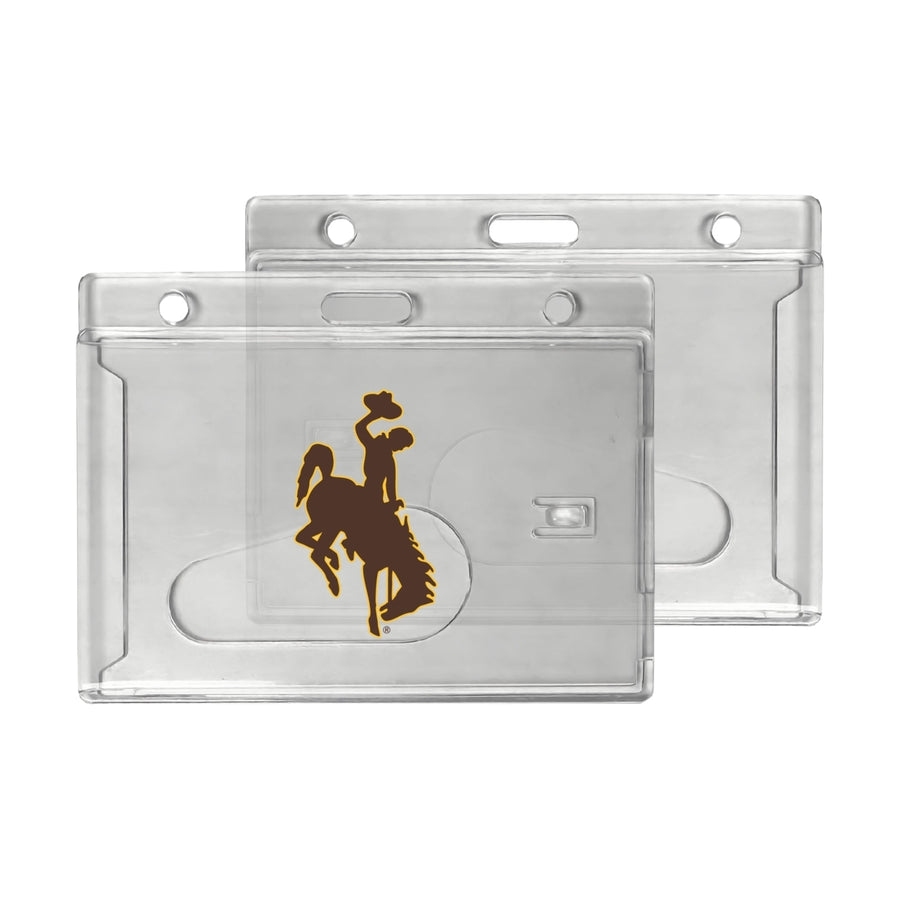 University of Wyoming Officially Licensed Clear View ID Holder - Collegiate Badge Protection Image 1