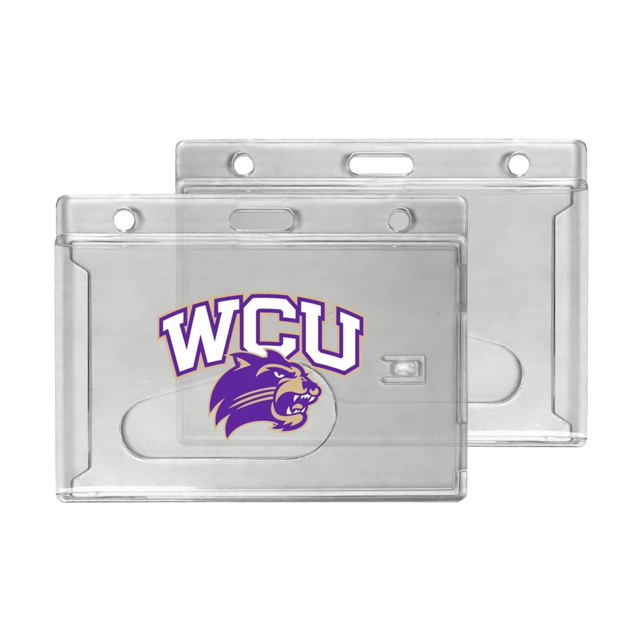 Western Carolina University Officially Licensed Clear View ID Holder - Collegiate Badge Protection Image 1