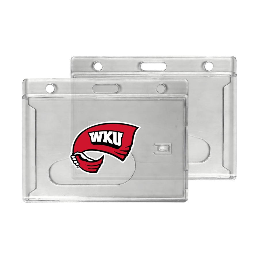 Western Kentucky Hilltoppers Officially Licensed Clear View ID Holder - Collegiate Badge Protection Image 1