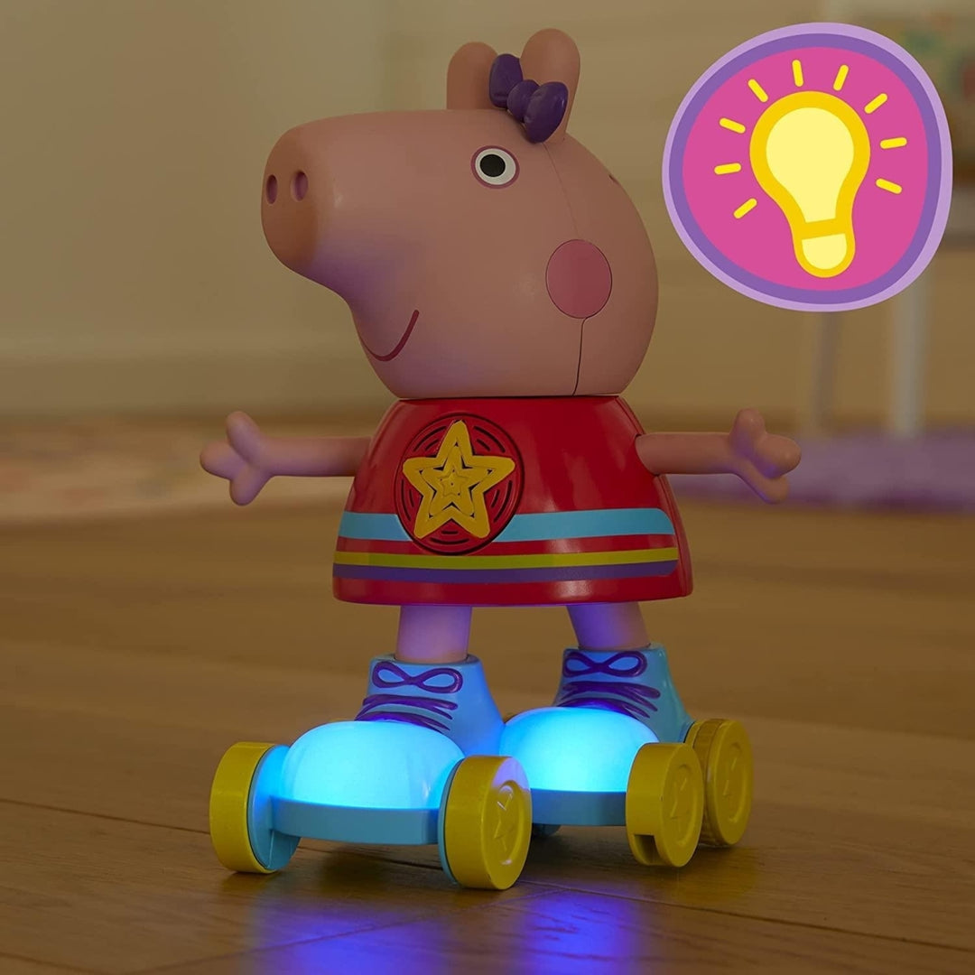 Peppa Pig Disco Peppa Roller Skating Doll 11" Light-Up Talking Musical Toy Hasbro Image 2