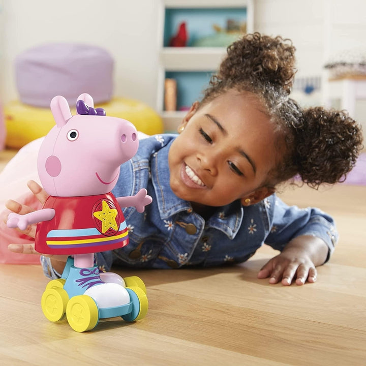 Peppa Pig Disco Peppa Roller Skating Doll 11" Light-Up Talking Musical Toy Hasbro Image 4