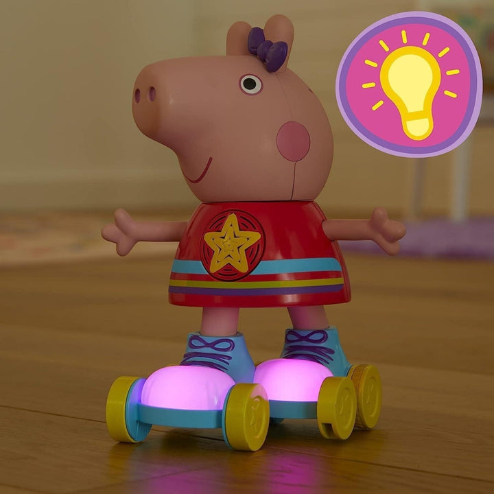 Peppa Pig Disco Peppa Roller Skating Doll 11" Light-Up Talking Musical Toy Hasbro Image 8