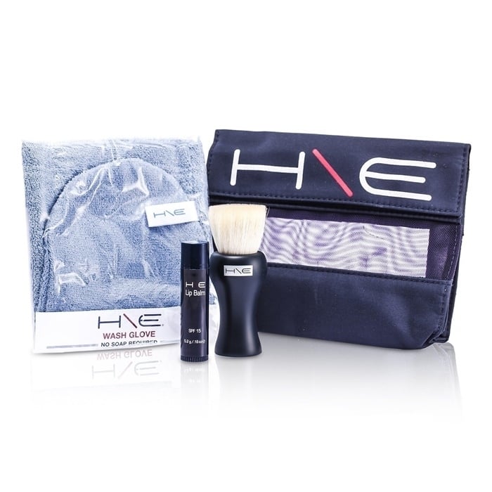 Jane Iredale H\E Minerals Kit: Lip Balm SPF 15 + Facial Brush + Wash Glove + Bag 3pcs+1bag Image 1